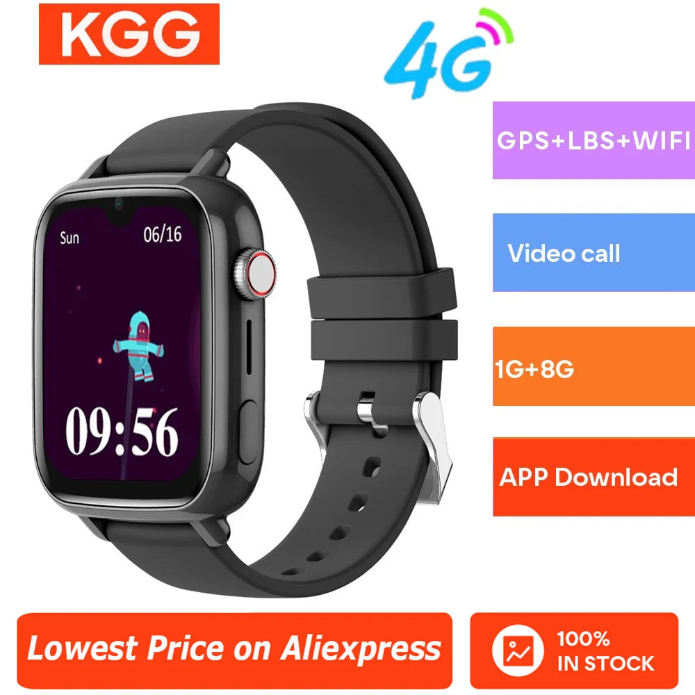 4G Kids Smart Watch with GPS, Video Call & SOS