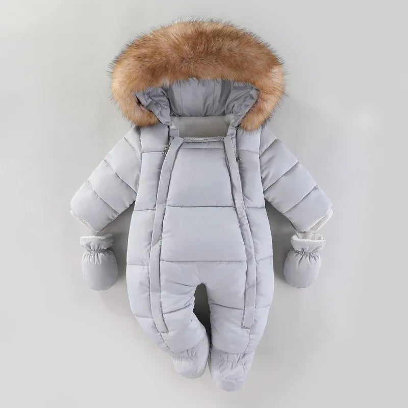 Baby Hooded Snowsuit Romper
