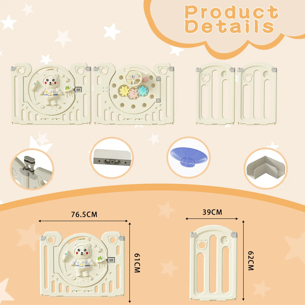 Baby Playpen with Safety Fence