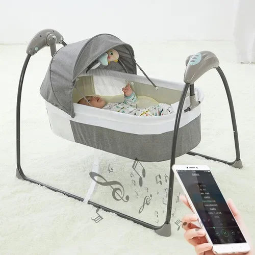 3-in-1 Electric Baby Shaking Bed with Music & Net