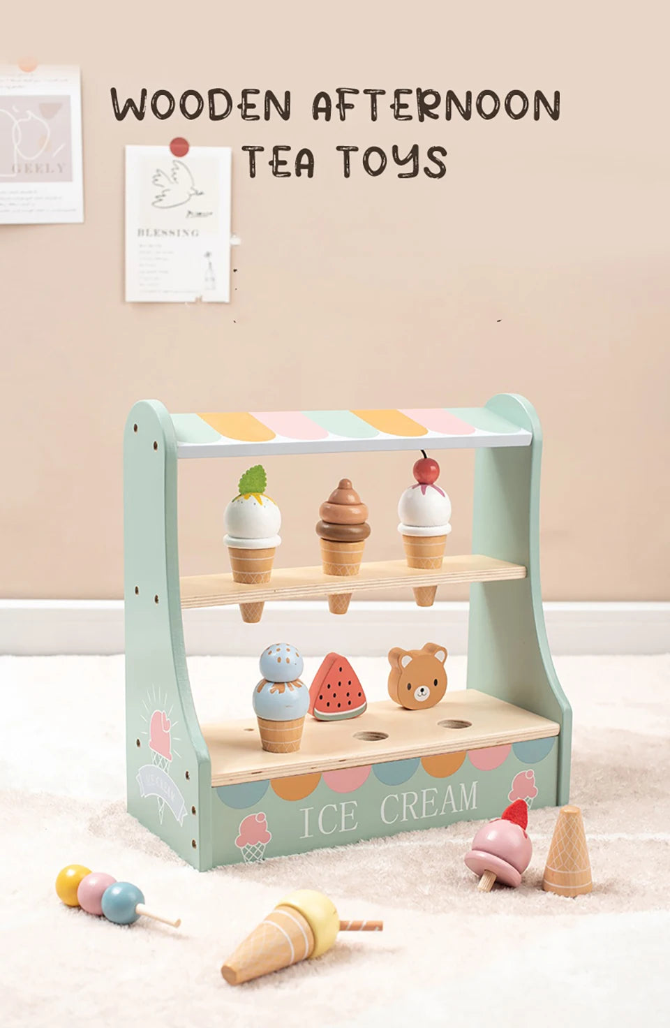 Wooden Ice Cream Play Set