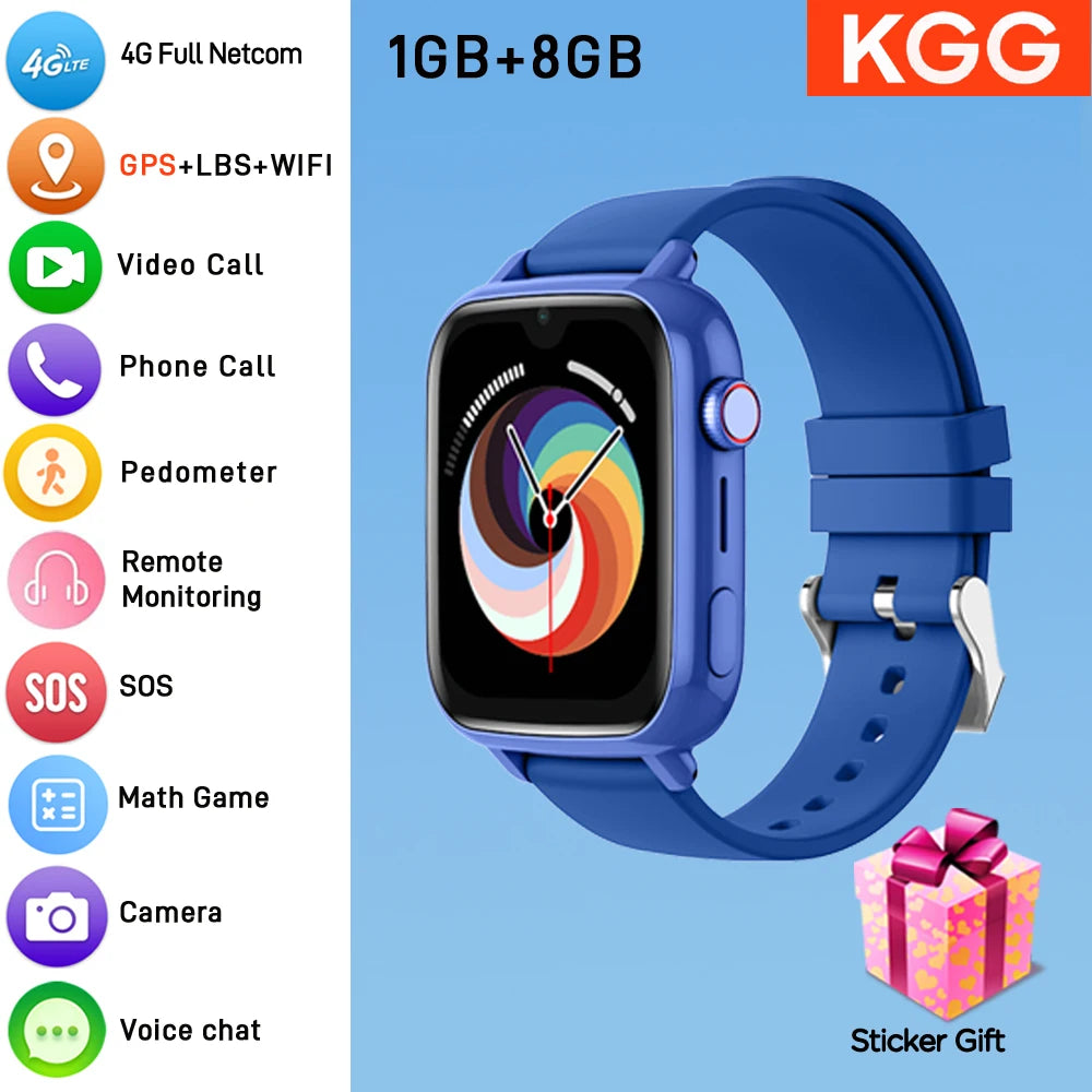 4G Kids Smart Watch with GPS, Video Call & SOS