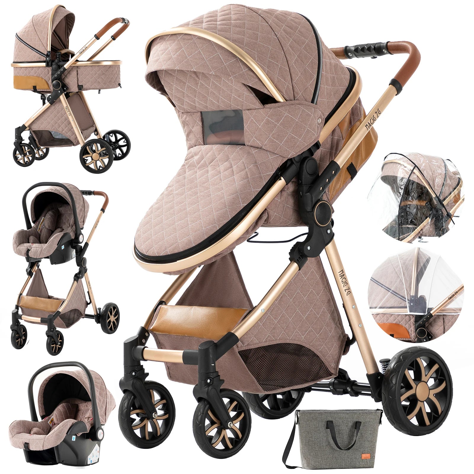 3-in-1 Multifunctional Portable Baby Stroller