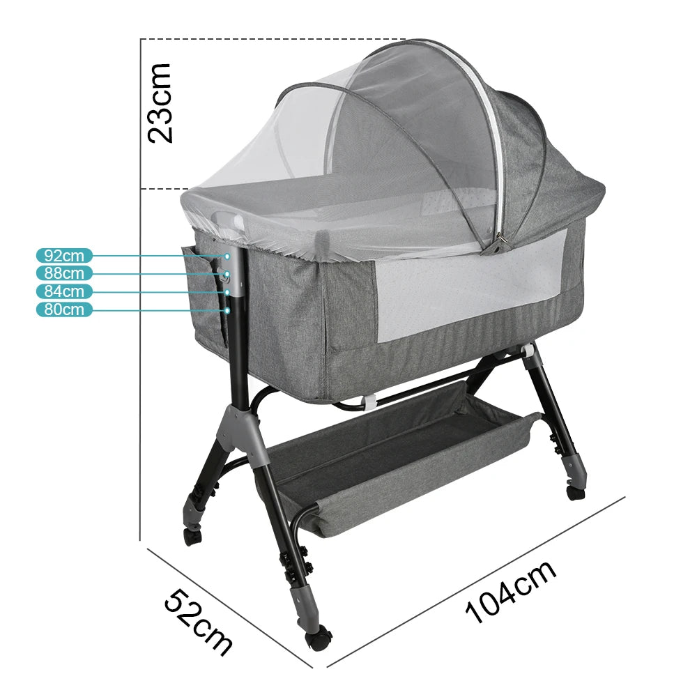 Height-Adjustable Baby Crib