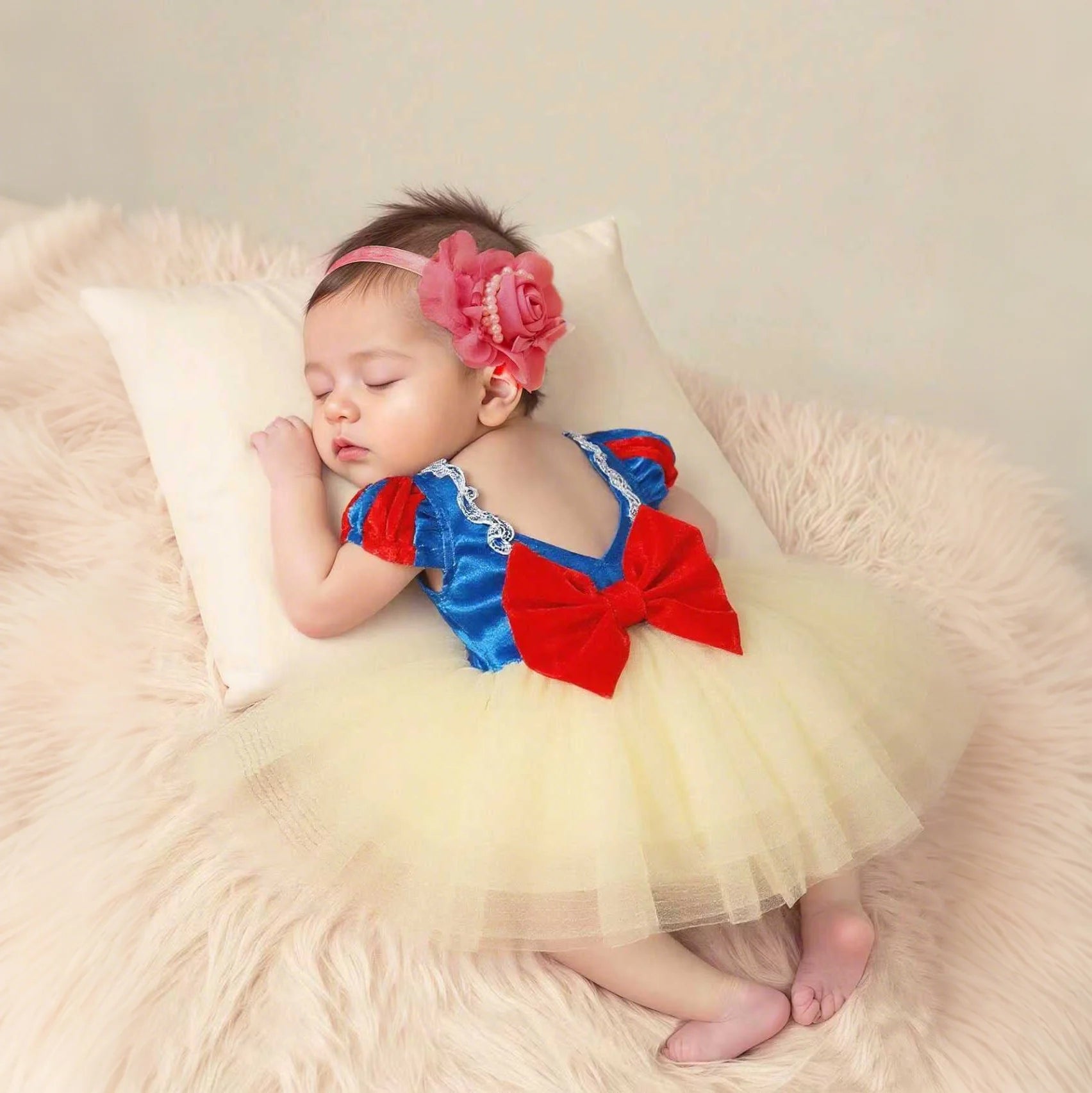 Newborn Tulle Dress & Bow Set