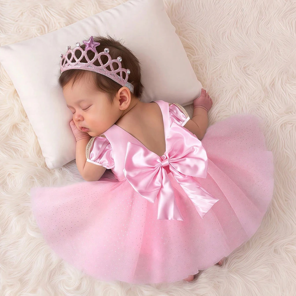 Newborn Tulle Dress & Bow Set