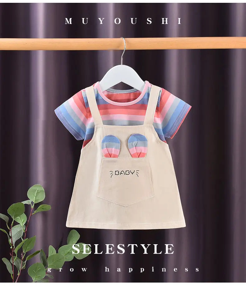 Girls Two-Piece Summer Dress