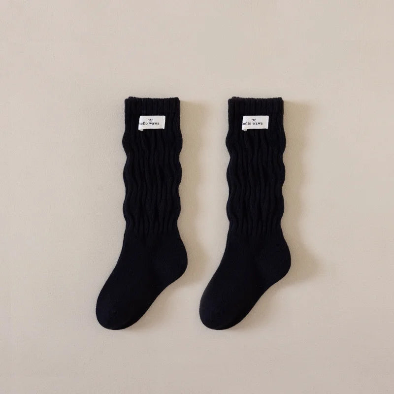Retro Cotton Knee High Girls Socks