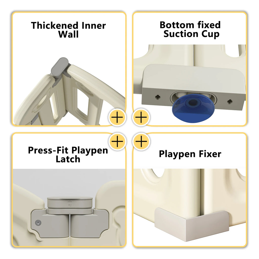 Baby Playpen with Safety Fence