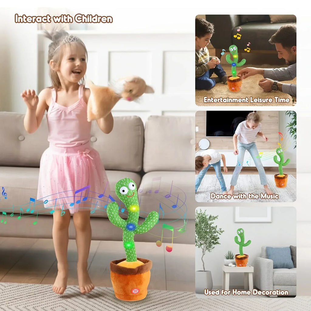 Dancing Cactus Talking Plush Toy with Voice Changer