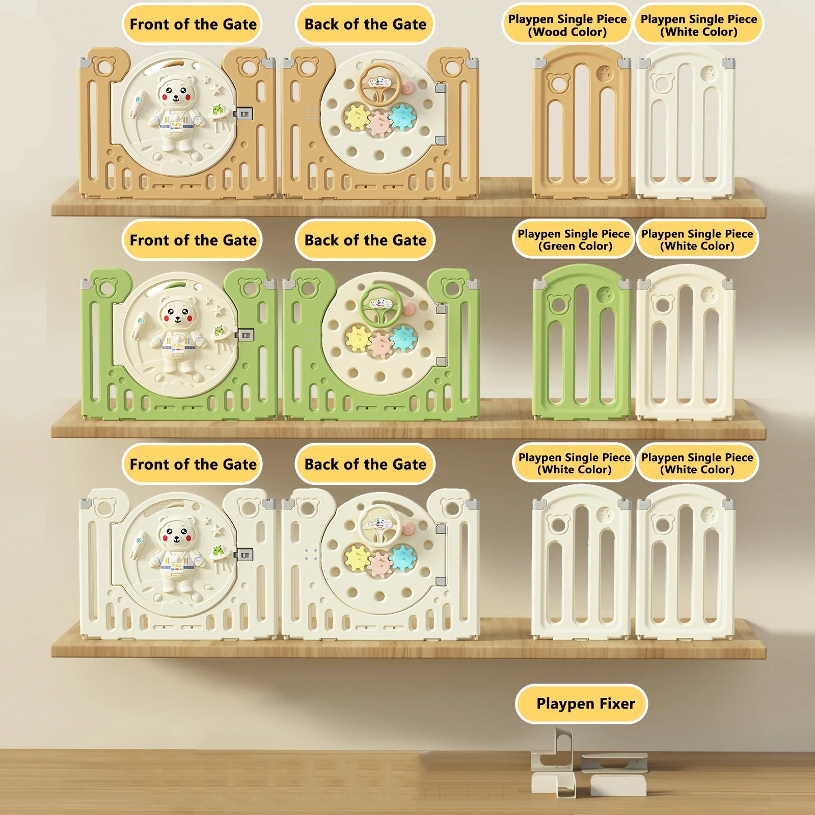 Baby Playpen with Safety Fence