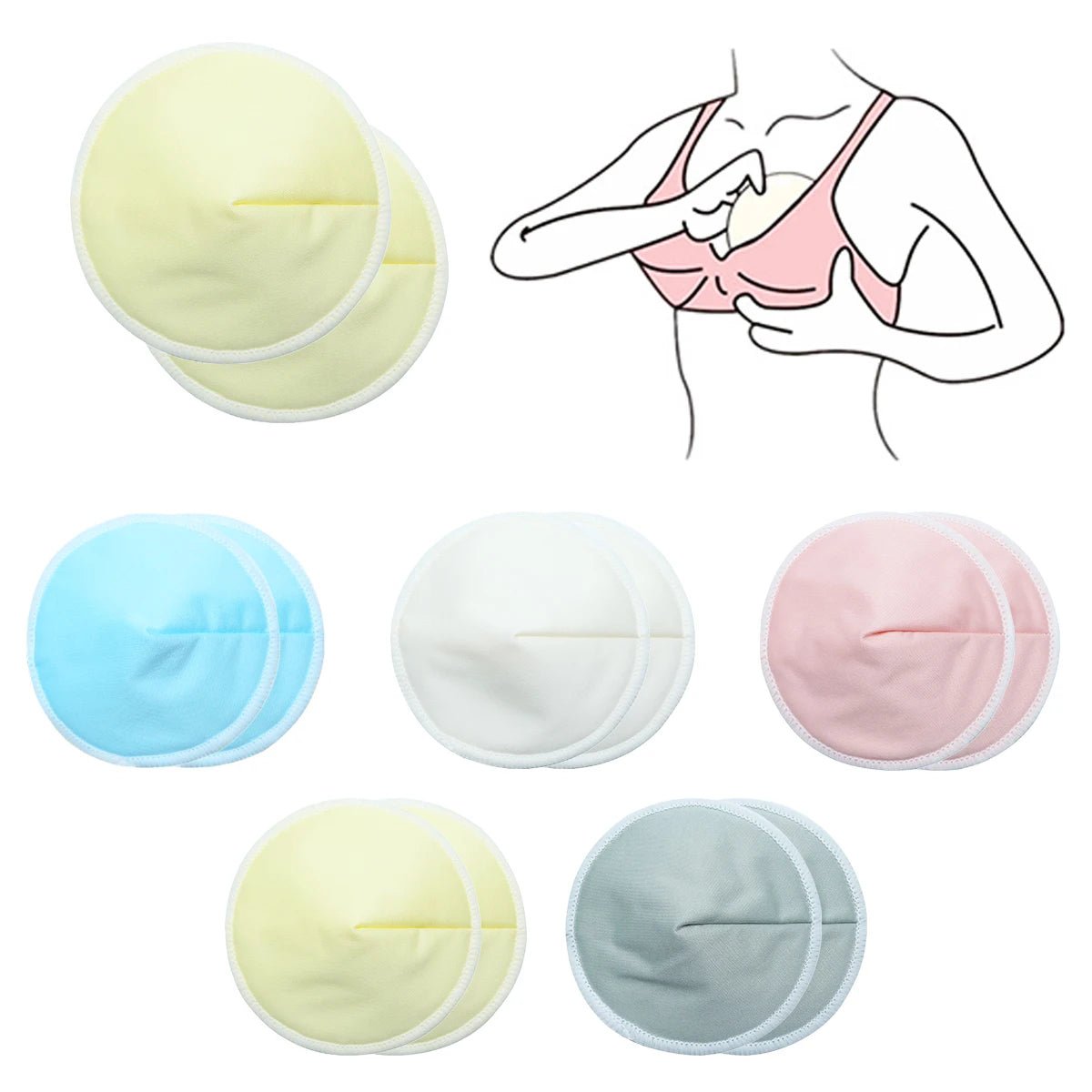 Organic Bamboo Washable Nursing Breast Pads