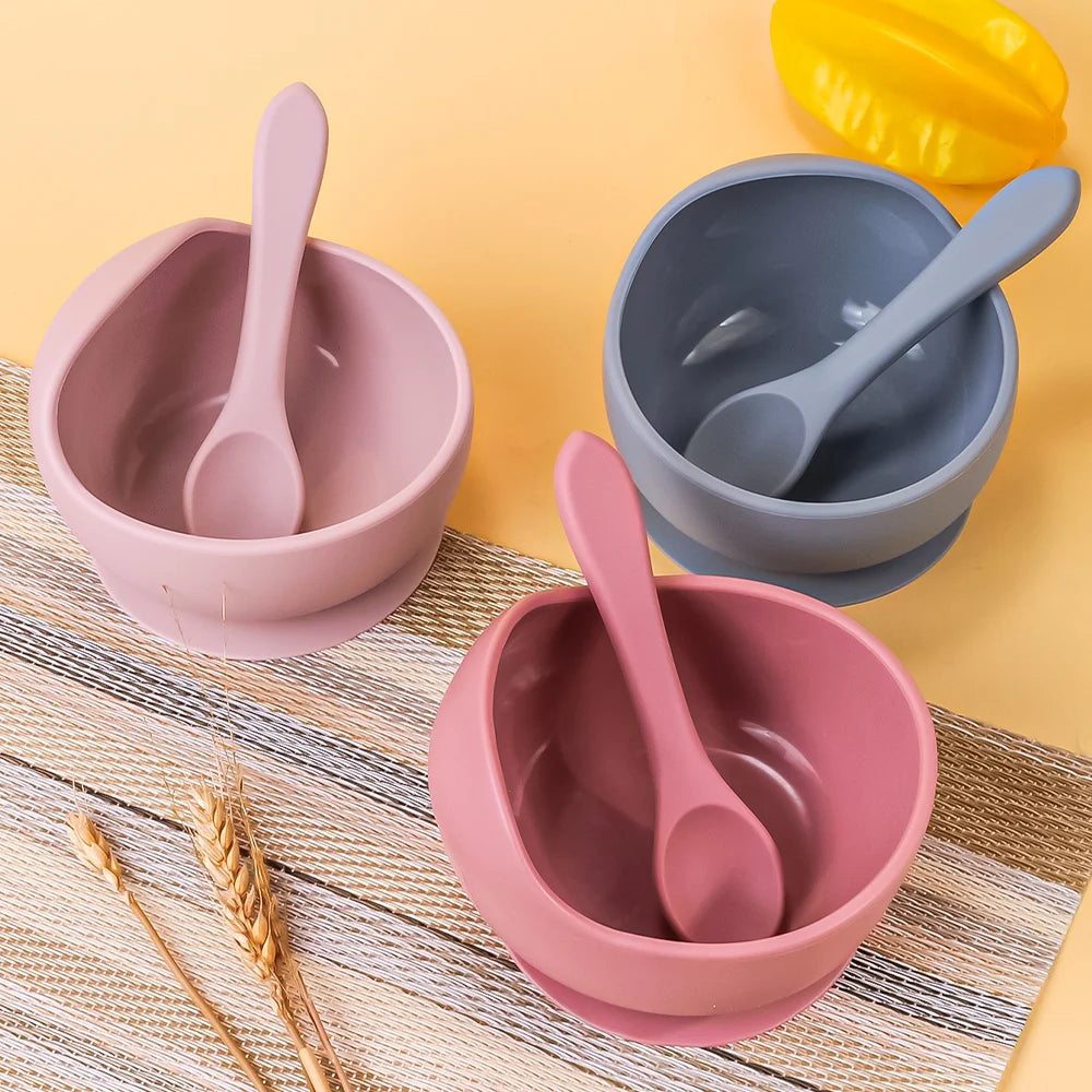 Silicone Suction Training Bowl Set