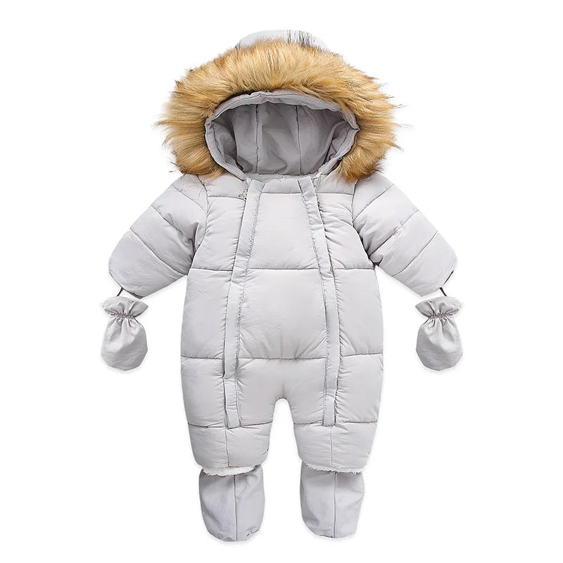 Baby Hooded Snowsuit Romper