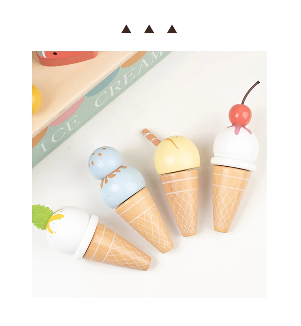 Wooden Ice Cream Play Set