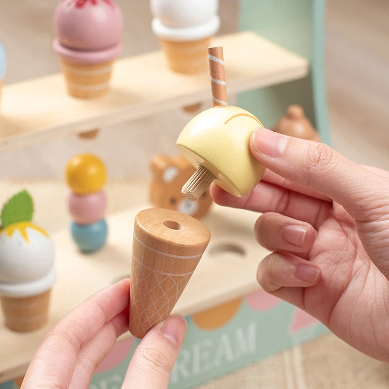 Wooden Ice Cream Play Set