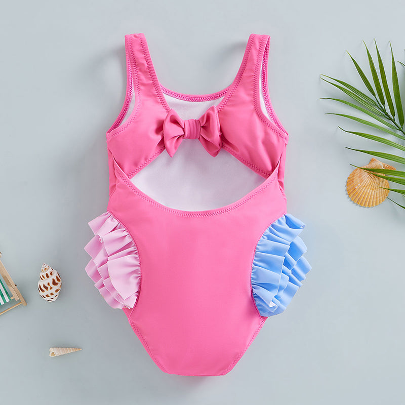 Girls Seahorse Ruffle Swimsuit