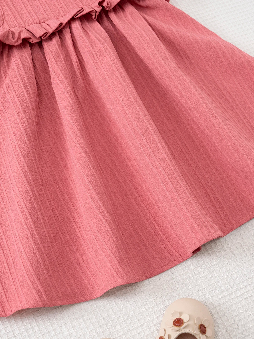 Girls Ruffle Hem Casual Dress