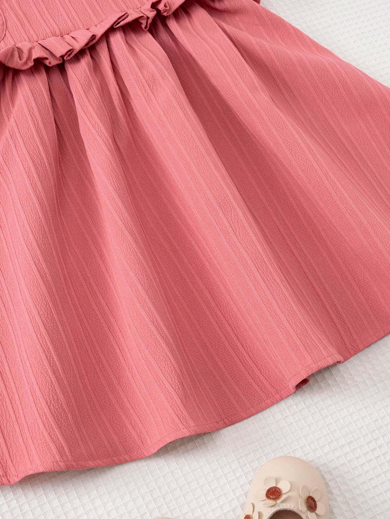 Girls Ruffle Hem Casual Dress