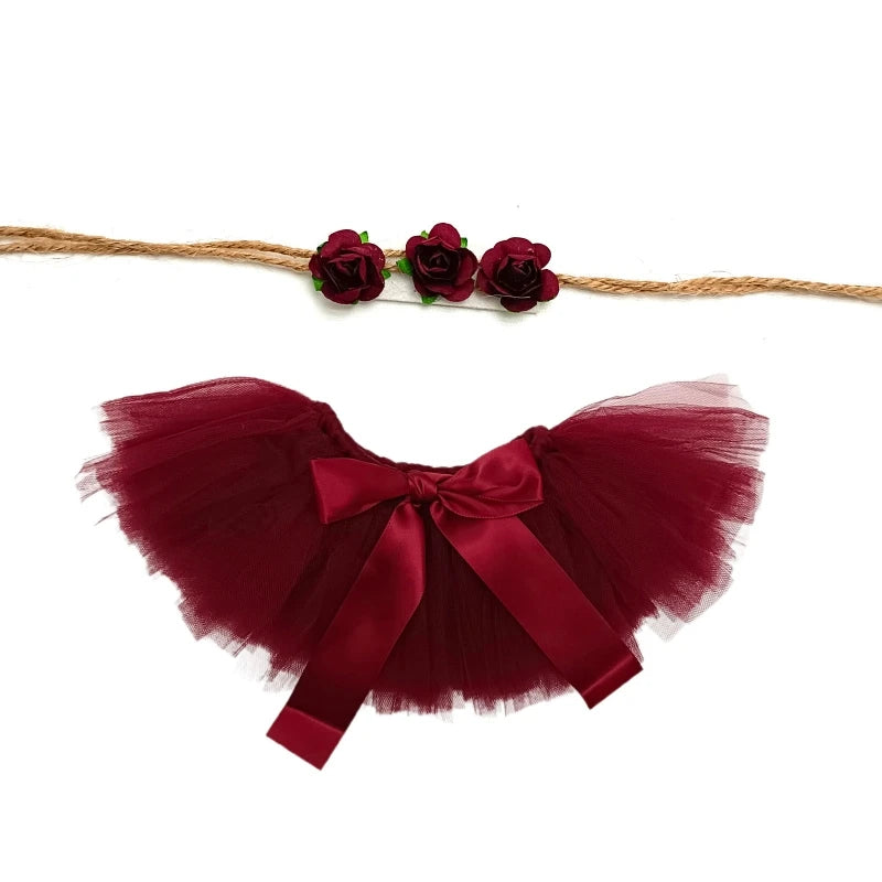 Newborn Girl Puffy Skirt Set