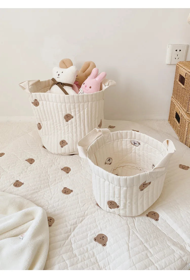 Cotton Embroidery Crib Organizer Mommy Bag
