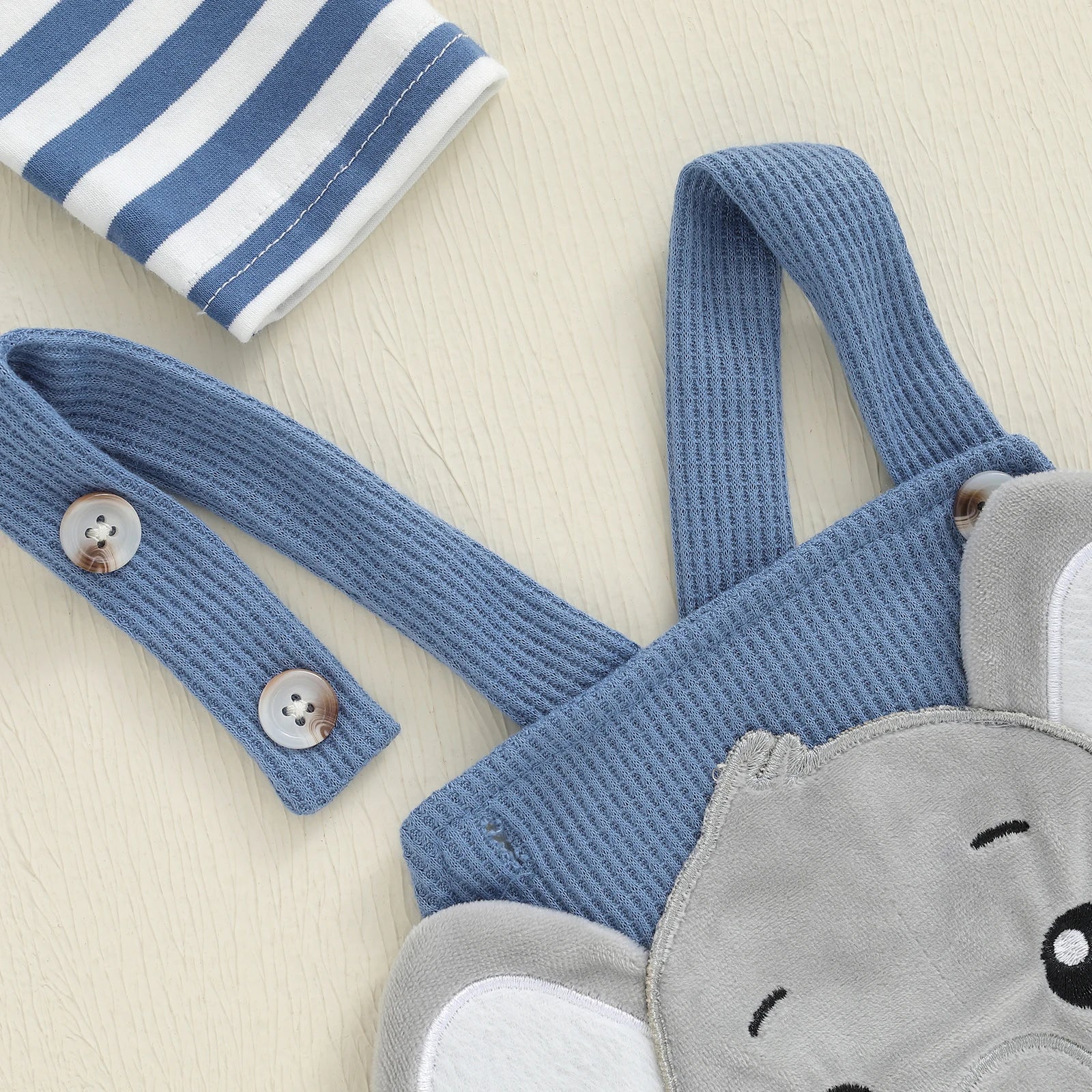 Baby Boy 3-Piece Overalls Set