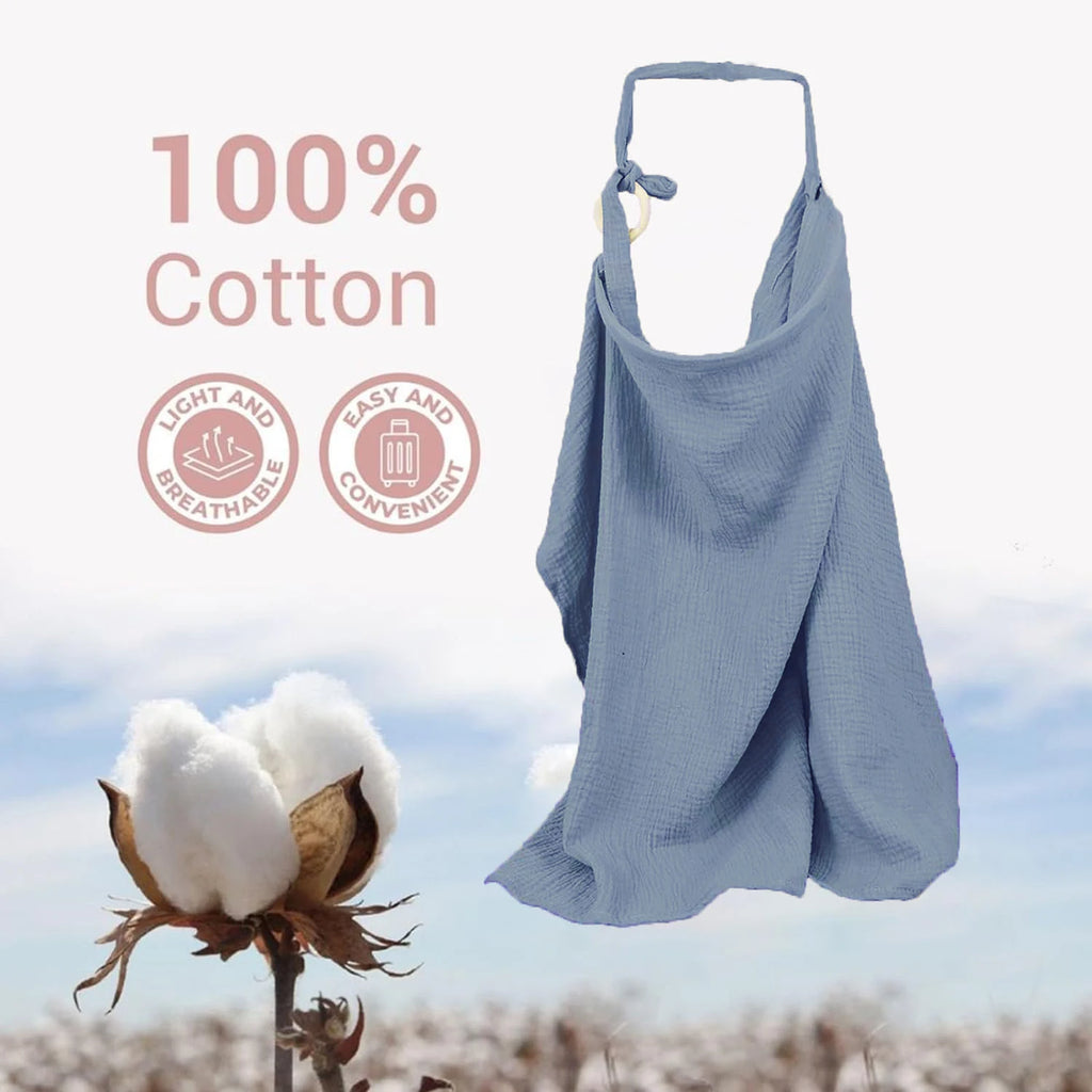 Muslin Nursing Cover with Arch Neckline