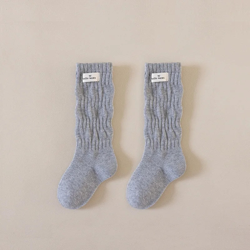 Retro Cotton Knee High Girls Socks