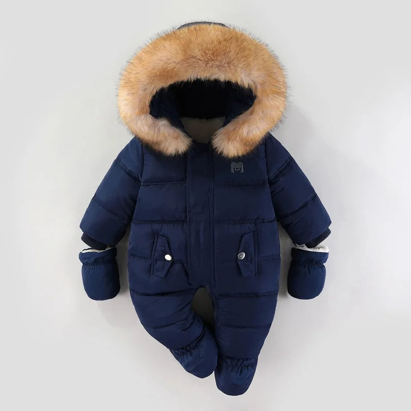 Baby Hooded Snowsuit Romper