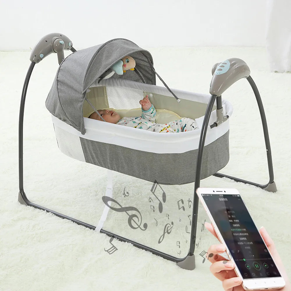 3-in-1 Electric Baby Shaking Bed with Music & Net
