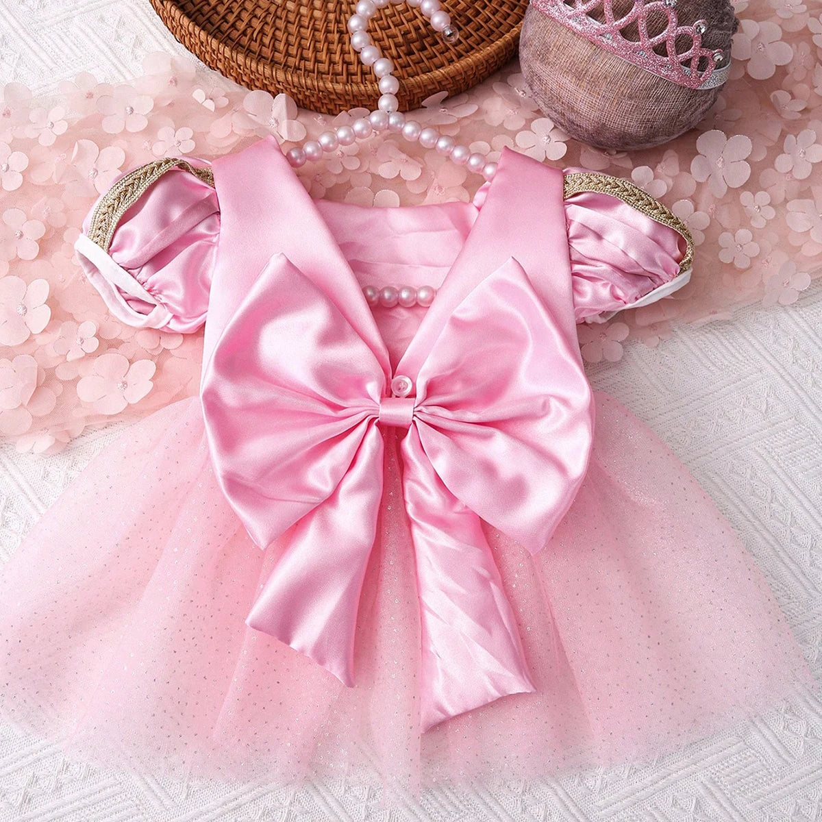 Newborn Tulle Dress & Bow Set