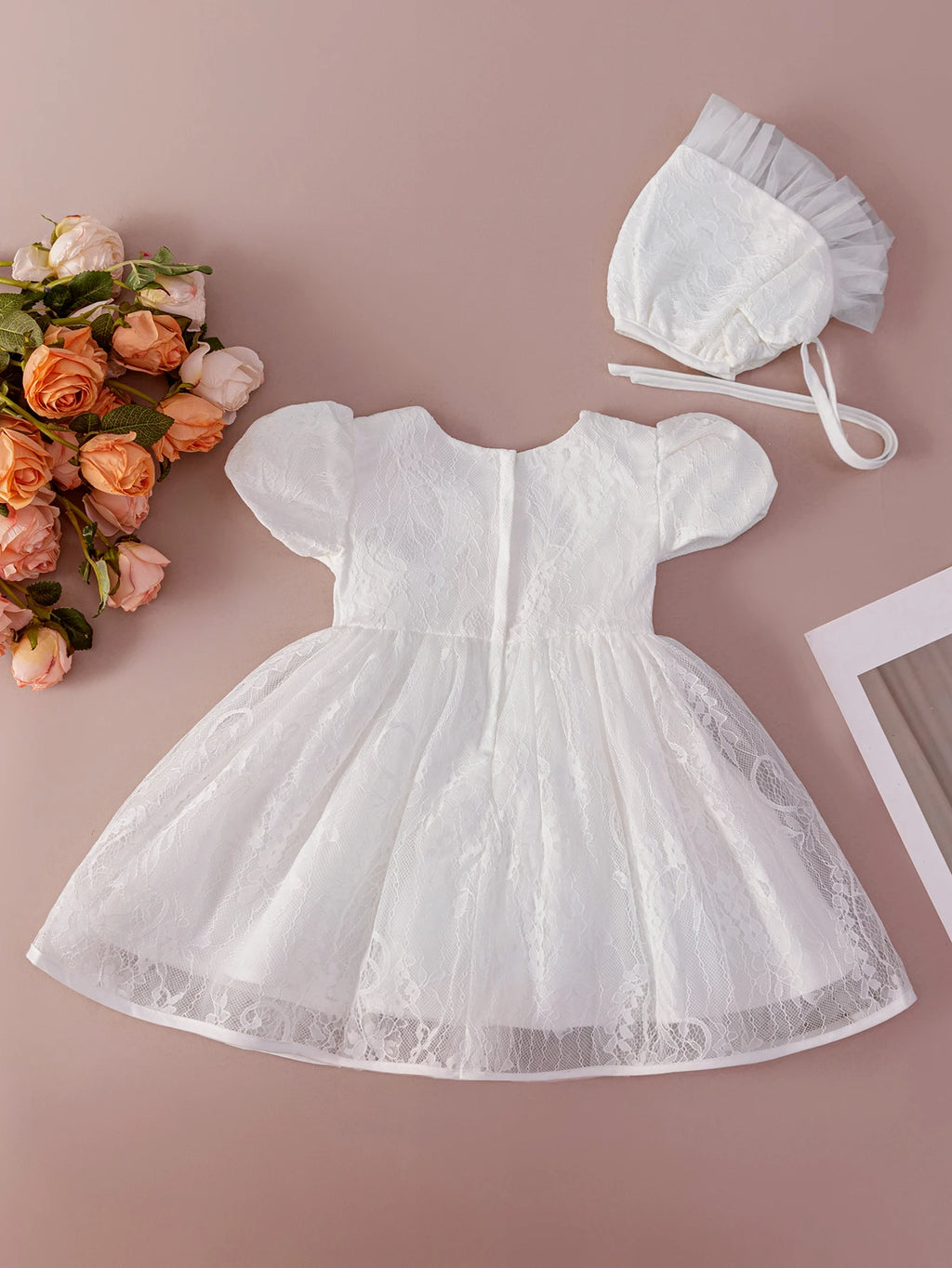 Infant White Lace Baptismal Dress