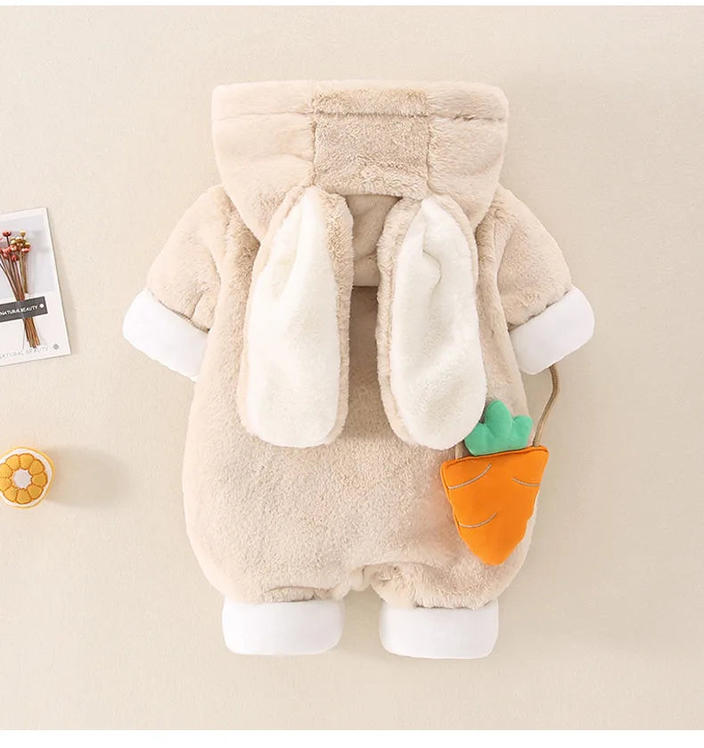 Baby Hooded Warm Romper Jumpsuit
