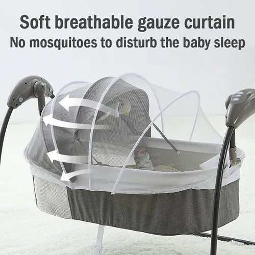 3-in-1 Electric Baby Shaking Bed with Music & Net