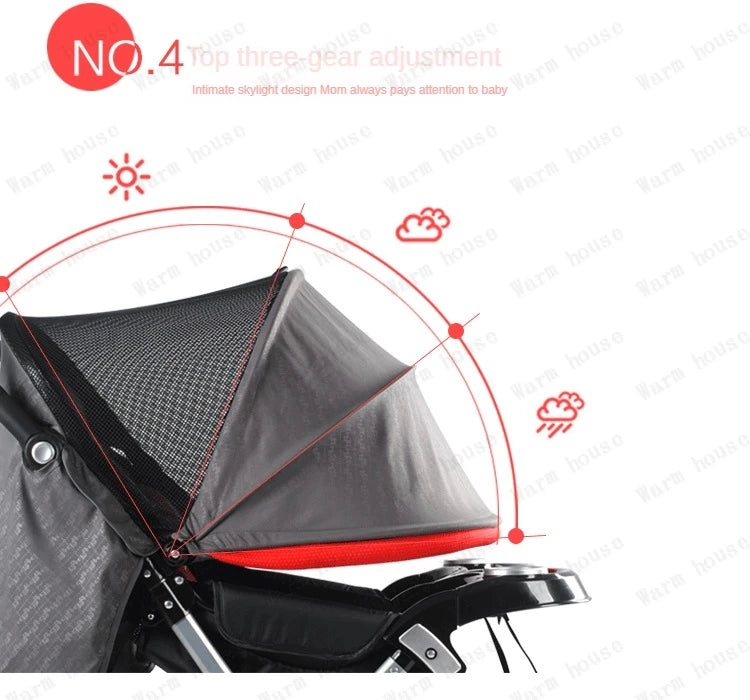 Foldable Twin Baby Stroller