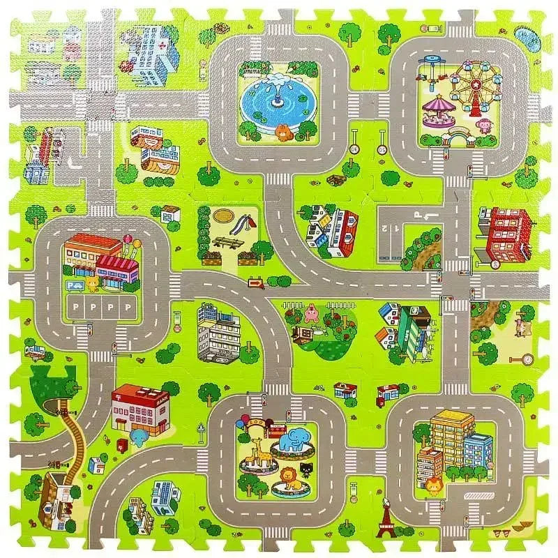 Baby Road Traffic Puzzle Play Mat