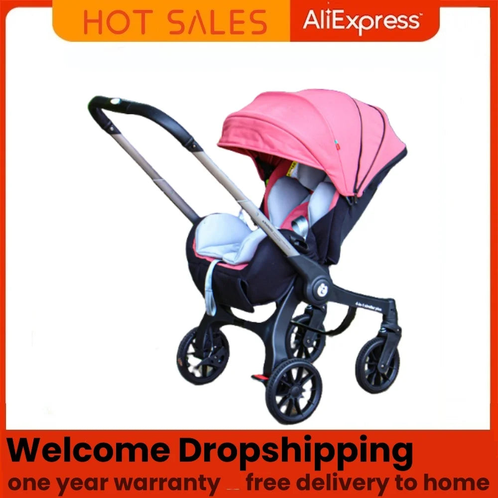 4-in-1 Lightweight Baby Stroller for Newborns