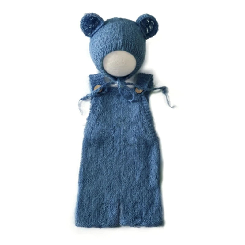 Newborn Bear Hat Romper Outfit