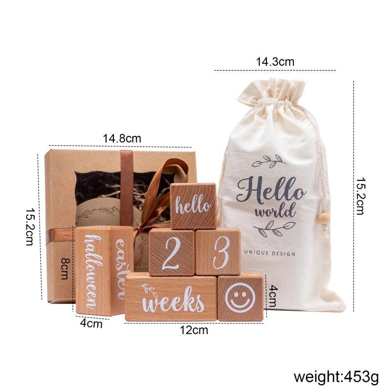 Wooden Baby Milestone Card Set