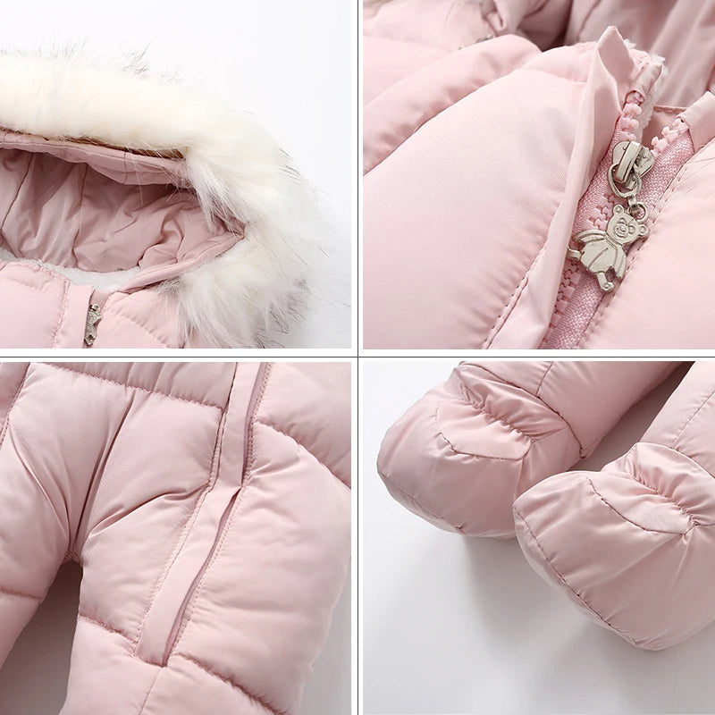 Baby Hooded Snowsuit Romper