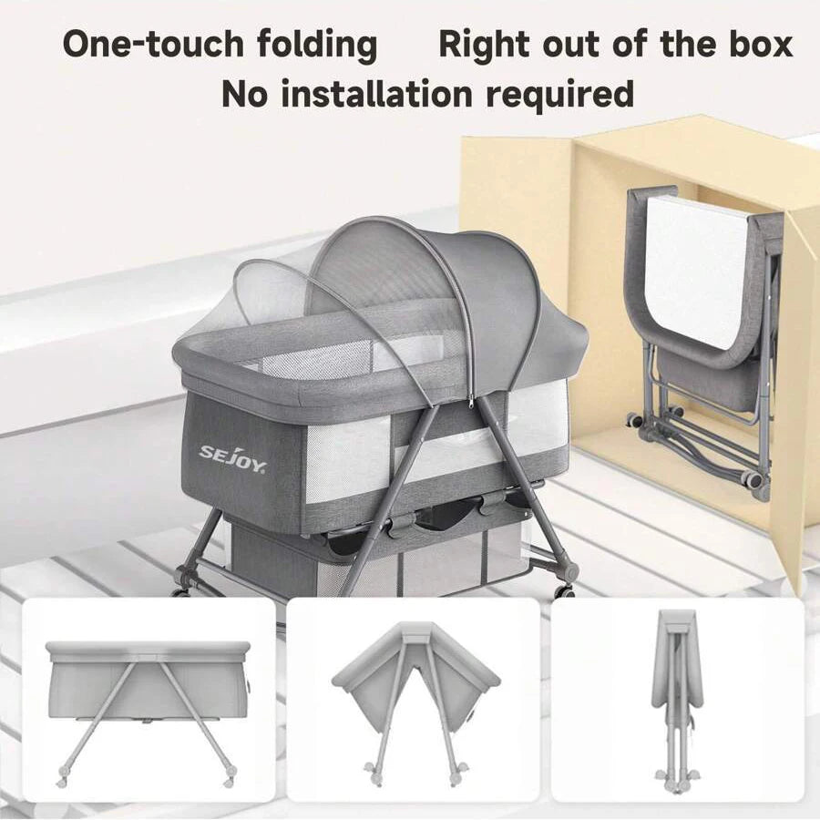 Sejoy 3-in-1 Foldable Anti-Mosquito Baby Bassinet