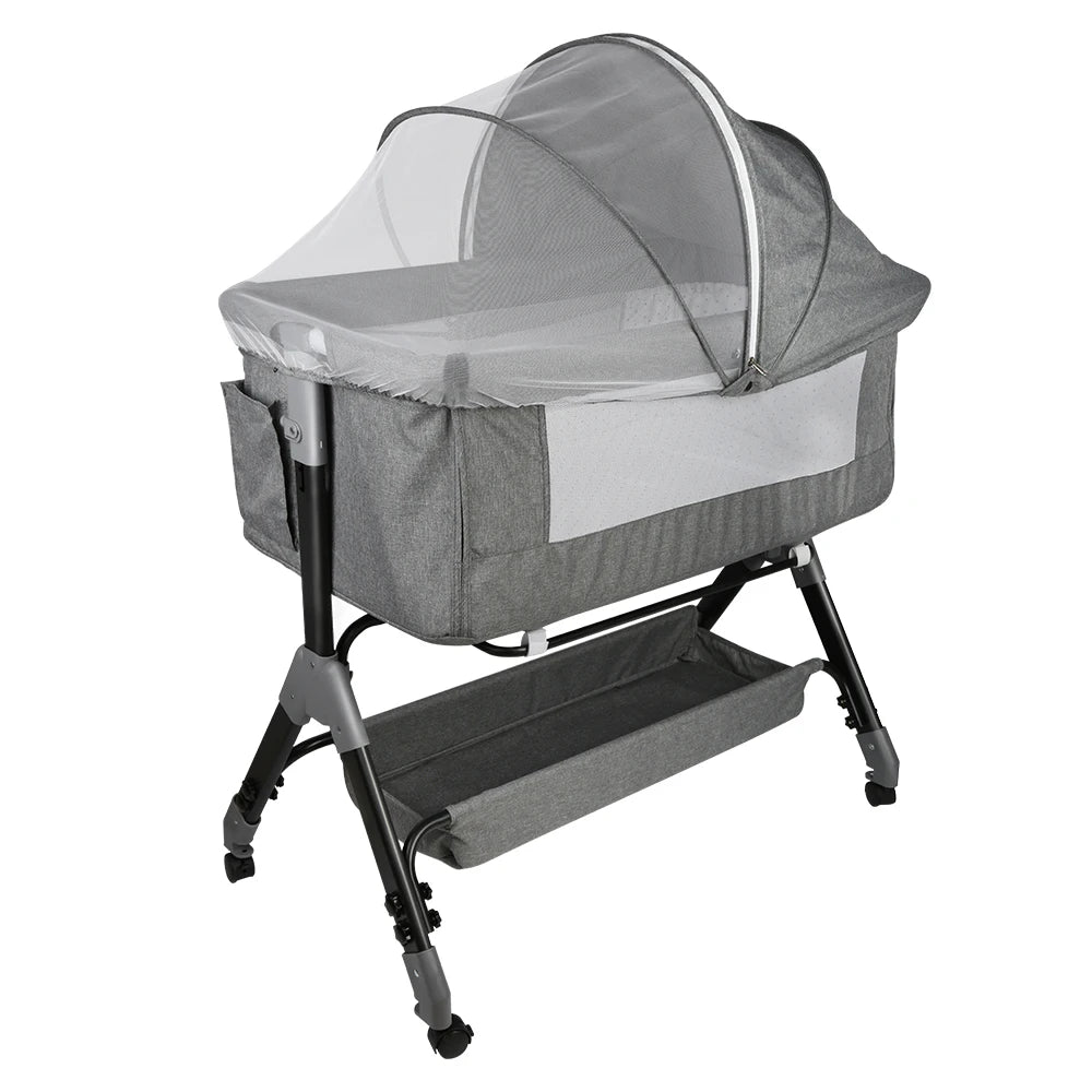 Height-Adjustable Baby Bedside Co-Sleeper Crib