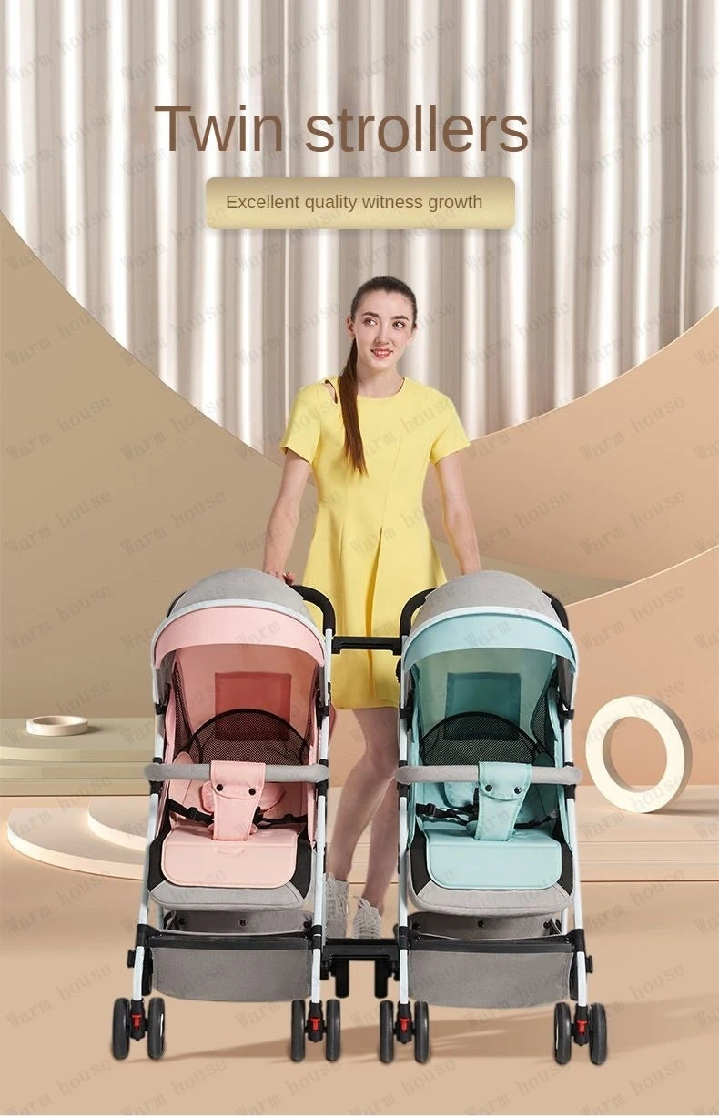 Detachable Twin Baby Stroller
