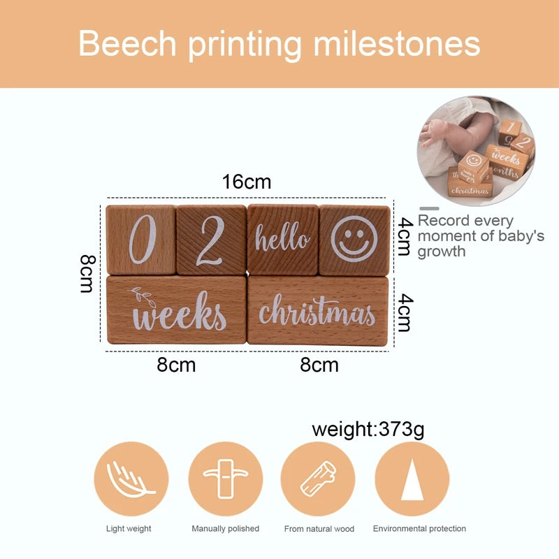 Wooden Baby Milestone Card Set