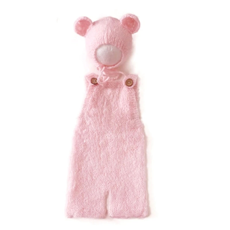 Newborn Bear Hat Romper Outfit