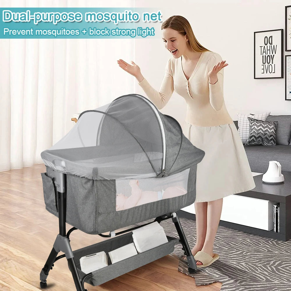 Height-Adjustable Baby Crib