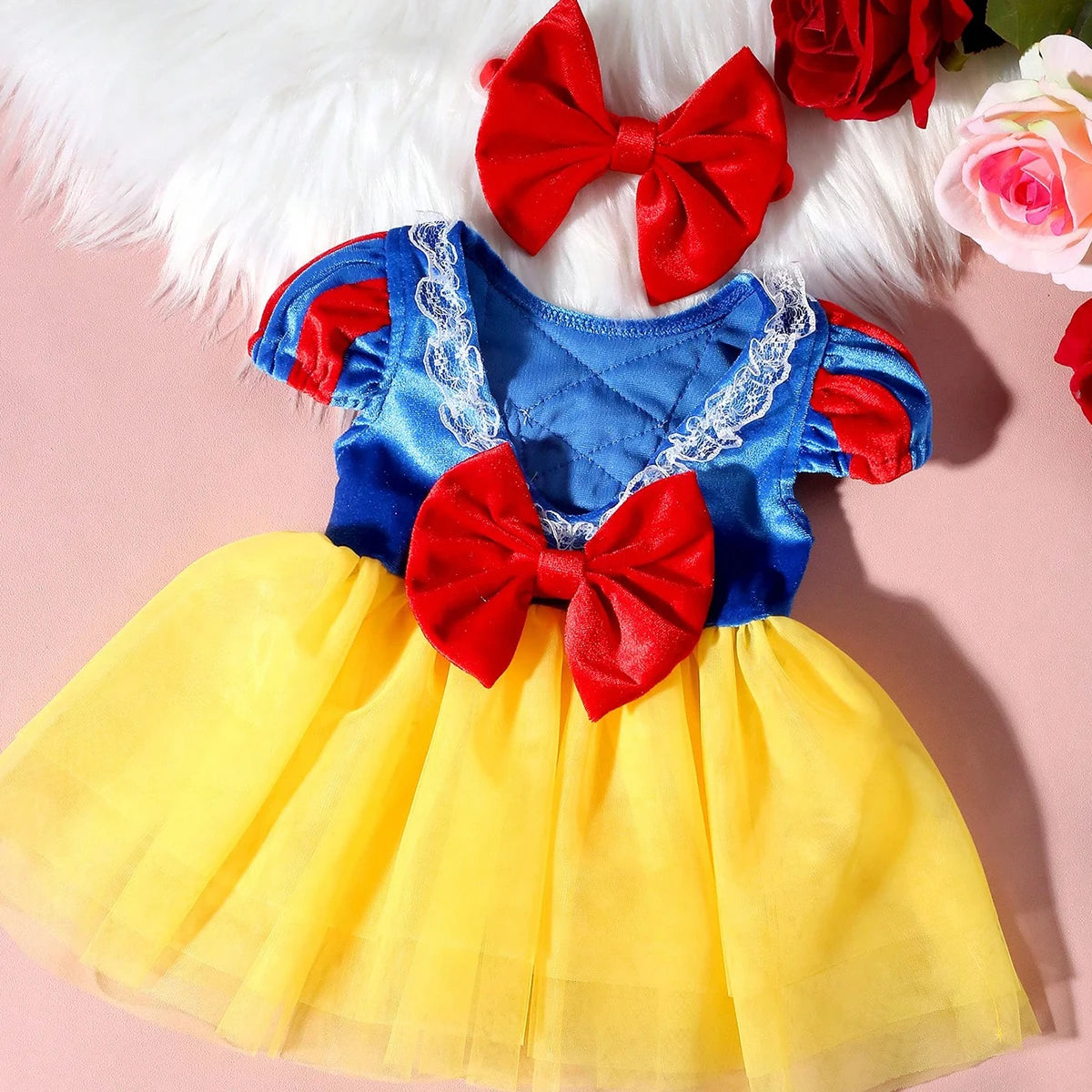 Newborn Tulle Dress & Bow Set