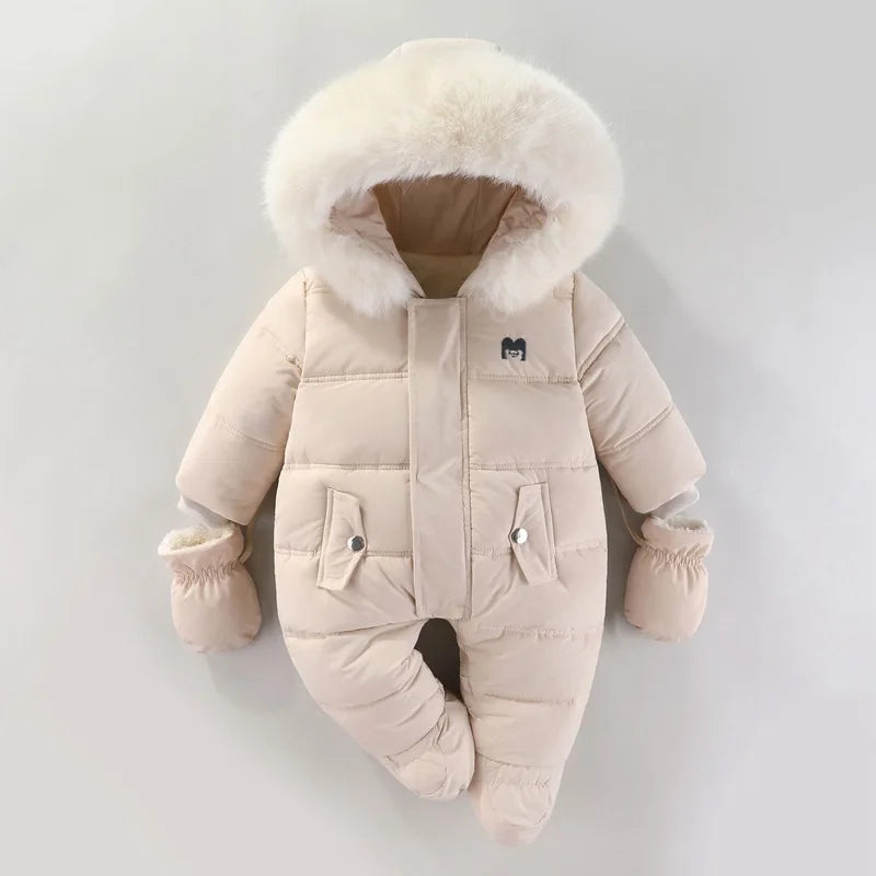 Baby Hooded Snowsuit Romper