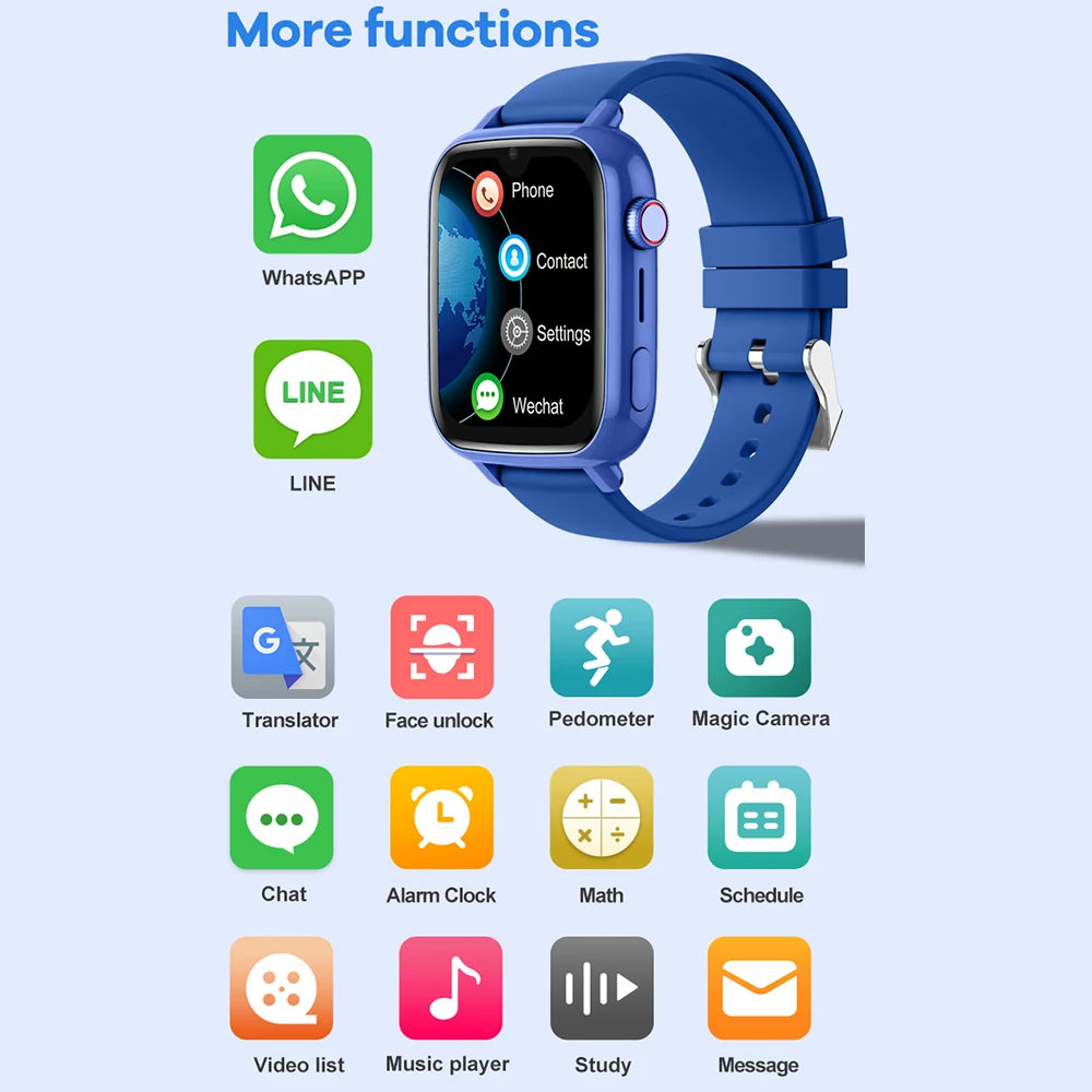 4G Kids Smart Watch with GPS, Video Call & SOS