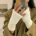 Women's Half-Finger Winter Gloves